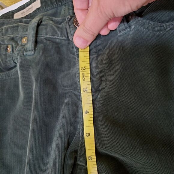 Ag Adriano goldschmied jeans womens size 26 green corduroy the stevie slim strai - Picture 9 of 10